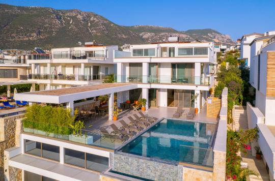 Villa Eliza – 7-Bedroom Luxury Villa with 2 Private Pools and Panoramic Sea Views in Kalkan